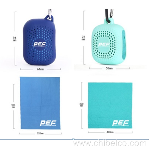 Small size quick drying towel with silicone case